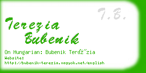 terezia bubenik business card